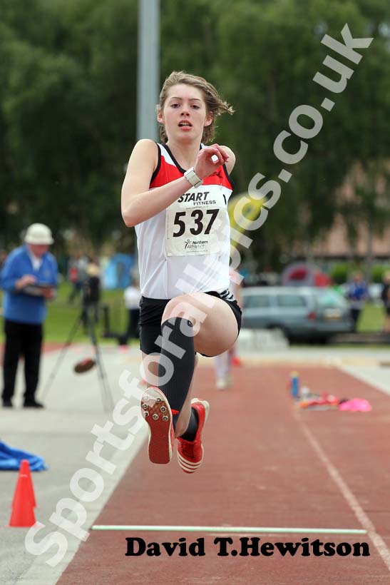 Hannah Pringle, under-20s triple jump, Northern under-15/17/20s.